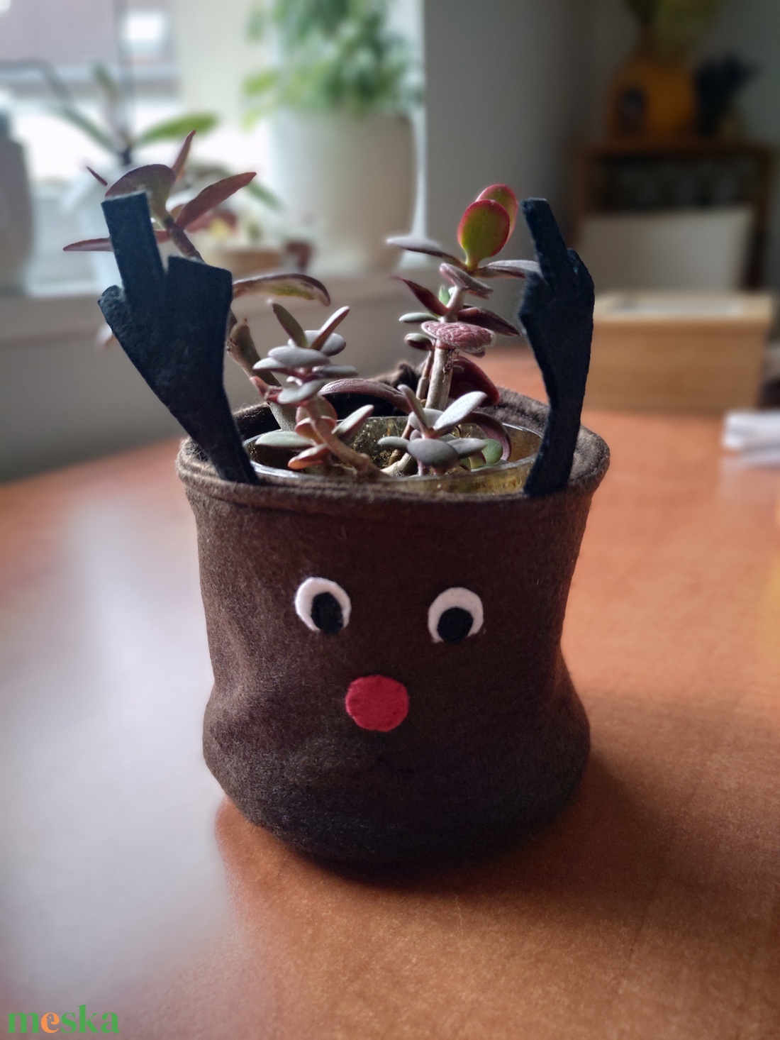 Filc kaspó - textil kaspó - kaspó takaró kosárka - állatos tároló - gyerekszobai dekoráció - állatos kosár - puha kaspó  - otthon & életmód - dekoráció - virágdísz és tartó - cserép & kaspó - Meska.hu