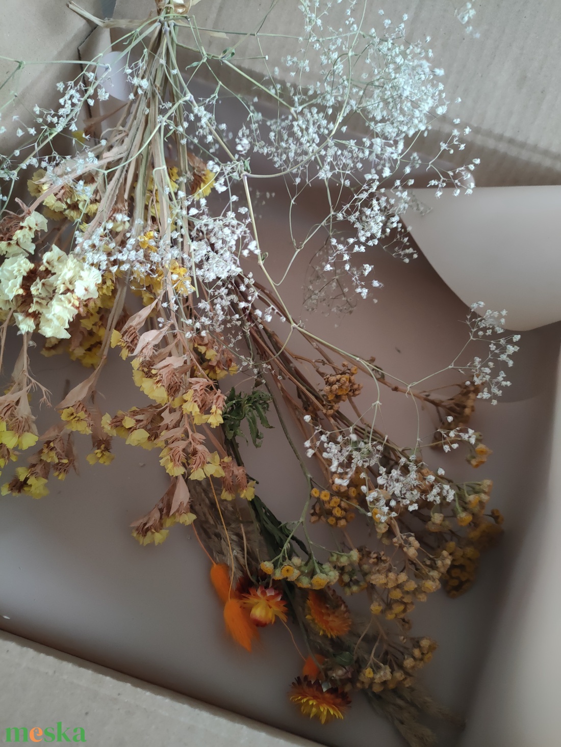 DIY csokor sárga árnyalatok - Csináld magad őszi szárazvirág csokor - csokorkészítő csomag - diy (csináld magad) - egységcsomag - Meska.hu