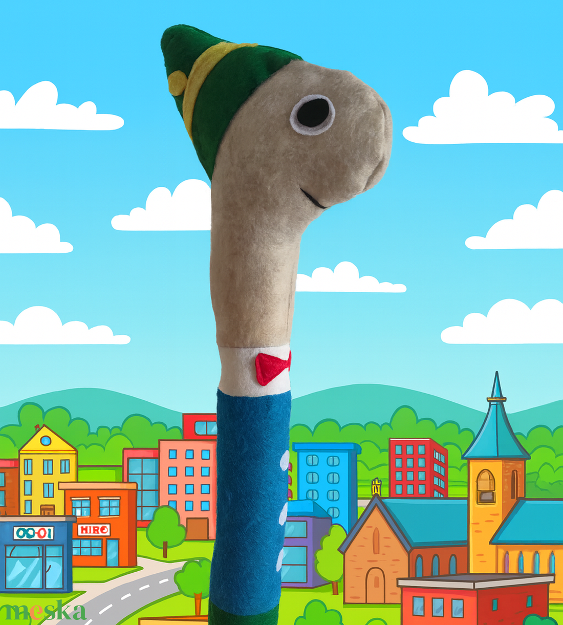 Tekergő, a Tesz-Vesz Városi Kukac - Tesz - Vesz Város lakója - Mesefigura - Tekergő a Kukac - Tekergő földigiliszta - játék & sport - plüssállat & játékfigura - plüss mesefigurák - Meska.hu