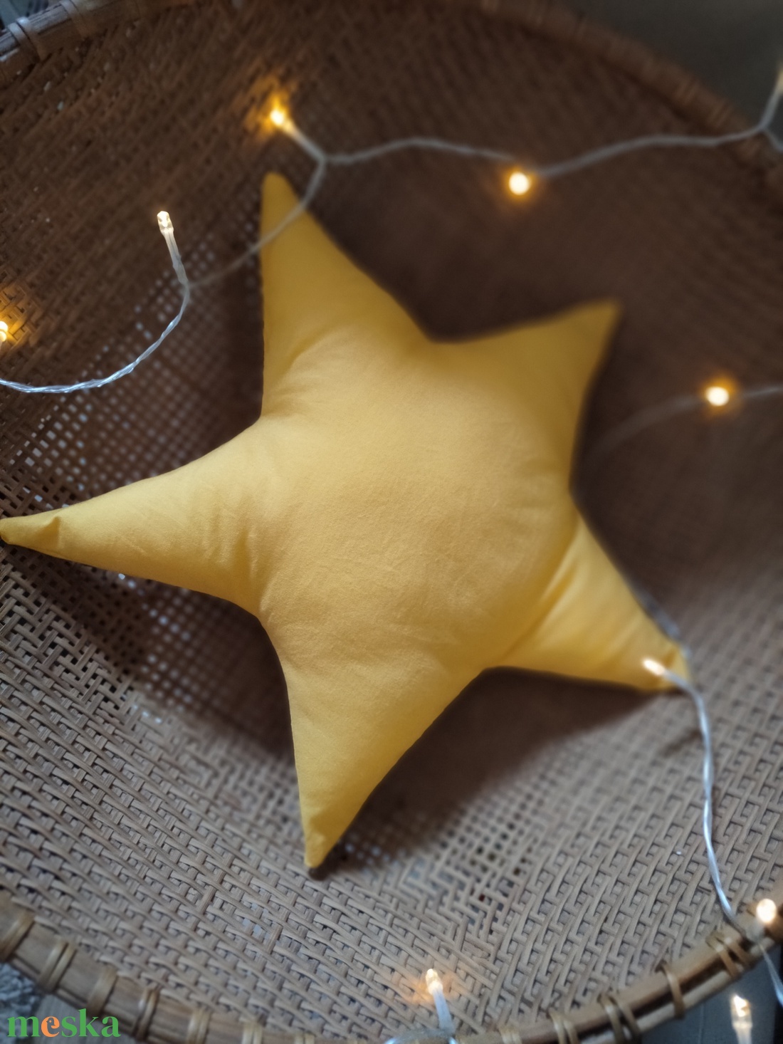 Sárga Csillag Párna - citromsárga Csillag Párna - Csillag formájú párna - csillag párna - Forma párna - baba - mama - babaszoba-dekoráció - gyerek díszpárna - Meska.hu