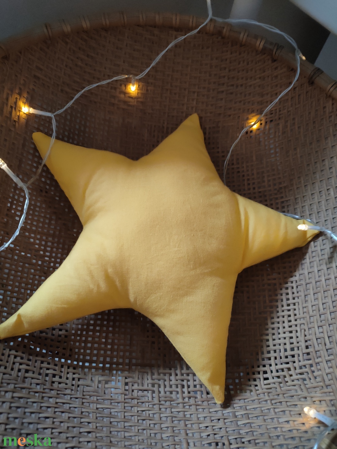 Sárga Csillag Párna - citromsárga Csillag Párna - Csillag formájú párna - csillag párna - Forma párna - baba - mama - babaszoba-dekoráció - gyerek díszpárna - Meska.hu