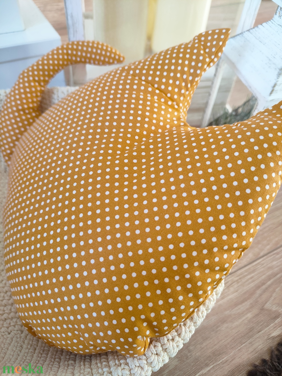 Vörös macska - cica párna - Cica Figura - Cicás díszpárna - Textil játék - Narancssárga Macska Textil figura - otthon & életmód - lakástextil - párna & párnahuzat - díszpárna (belsővel együtt) - Meska.hu