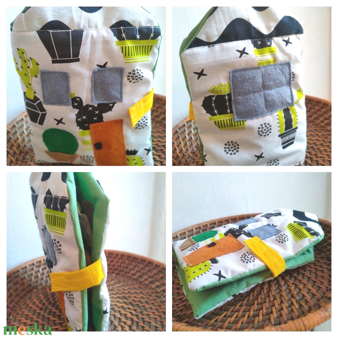 Öltöztethető nyuszi házzal - Húsvéti nyuszi háza - Nyuszi ház kiegészítőkkel - Nyuszis játszóház - húsvéti csendeskönyv - játék & sport - szerepjáték - Meska.hu