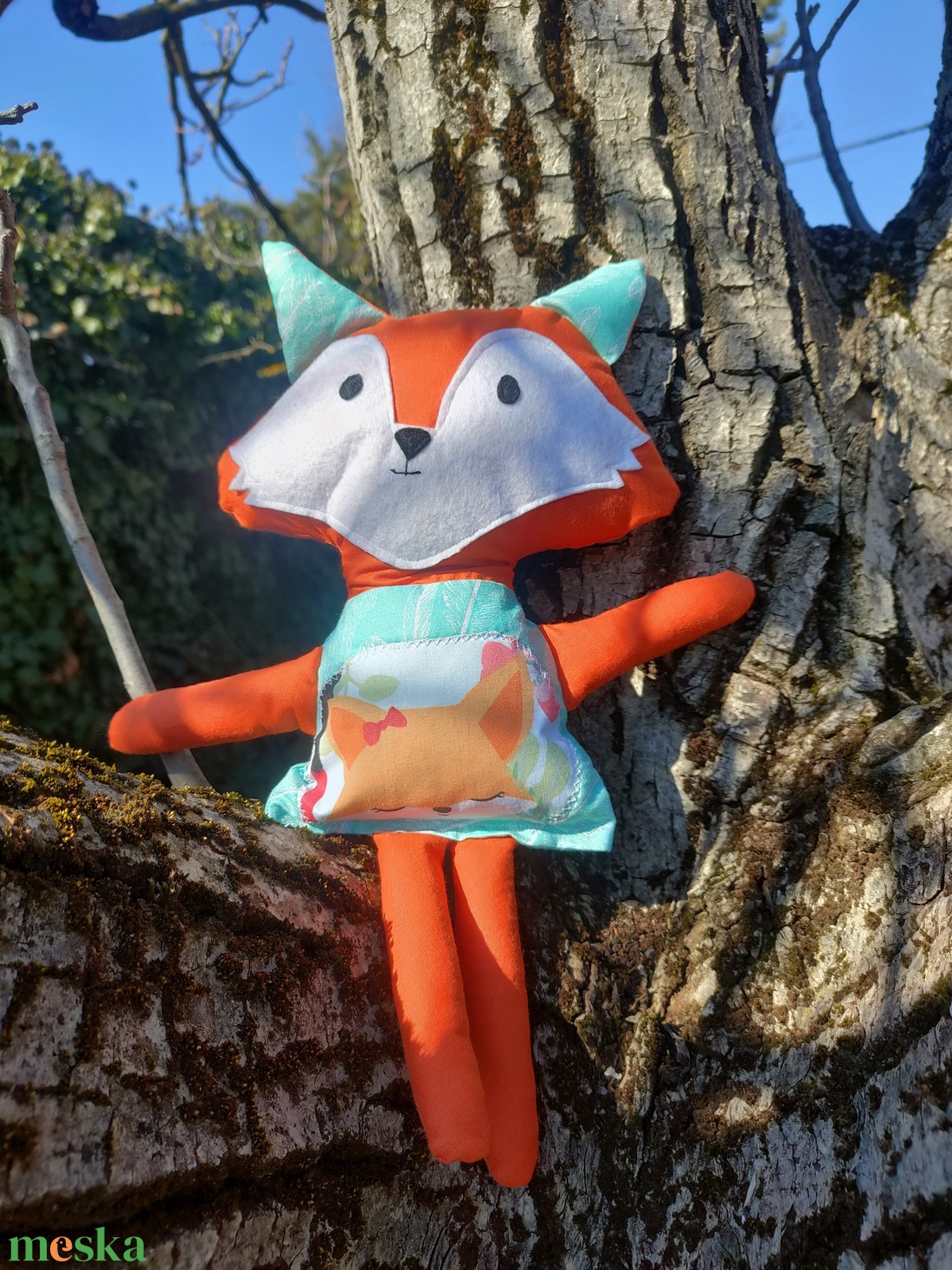 Róka figura - róka állatfigura - rókás - Textil játék - kisróka - róka Textil figura - játék & sport - plüssállat & játékfigura - róka - Meska.hu