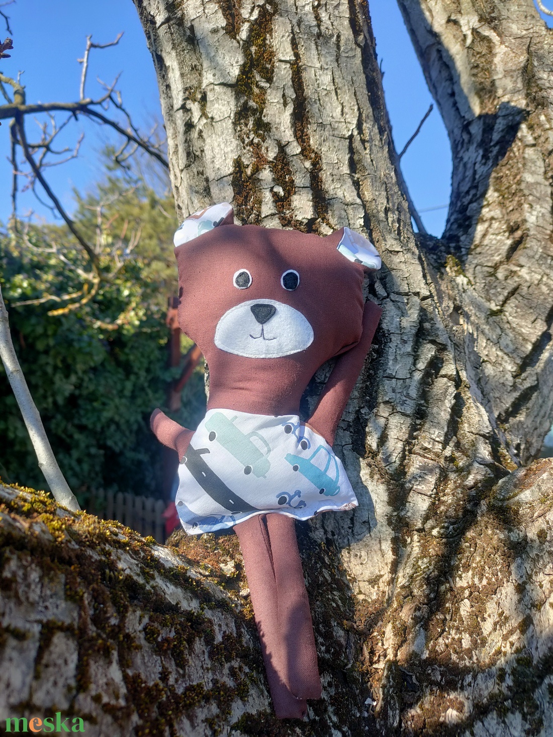 Mackó textil játék - puha mackó figura - játékállat - kézműves textilfigura - egyedi játékfigura - alvós maci - játék & sport - plüssállat & játékfigura - maci - Meska.hu