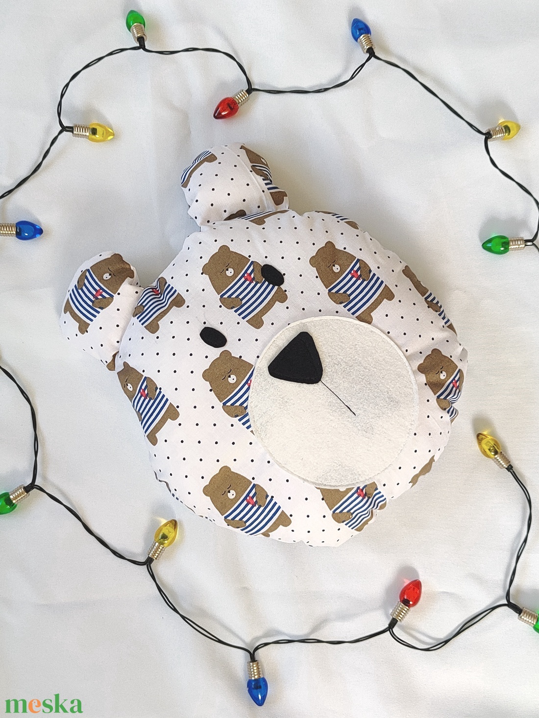 Maci formájú párna - Macifej - Mackó párna - Maci figura díszpárna - Textil mackó - Macis párna - gyerek párna  - medve - baba - mama - babaszoba dekoráció - gyerek díszpárna - Meska.hu