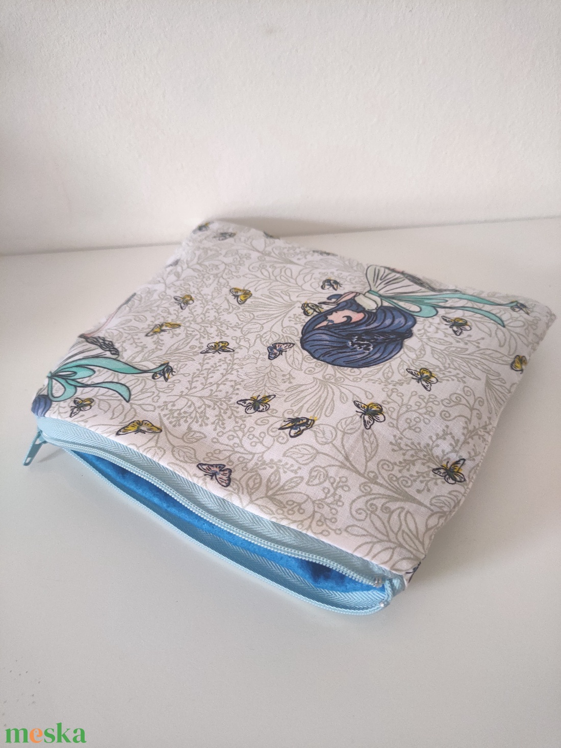 Tündéres neszesszer - textil pénztárca tündér mintával - lapos neszeszer - textil ajándék lányoknak  - táska & tok - neszesszer - Meska.hu