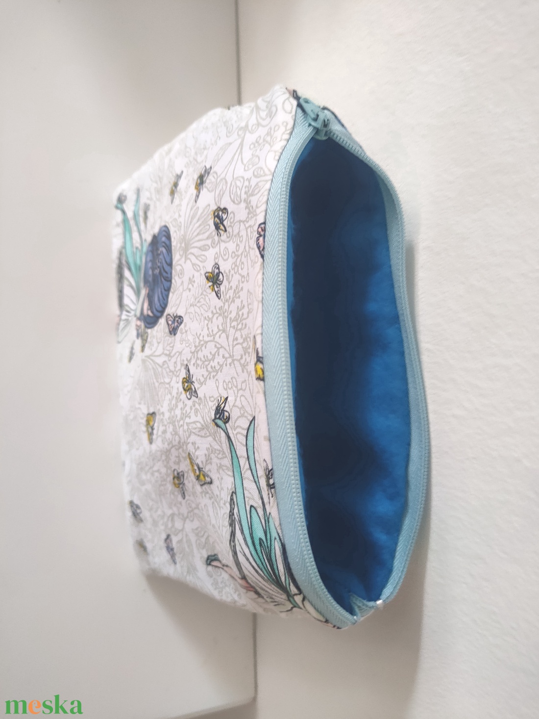 Tündéres neszesszer - textil pénztárca tündér mintával - lapos neszeszer - textil ajándék lányoknak  - táska & tok - neszesszer - Meska.hu