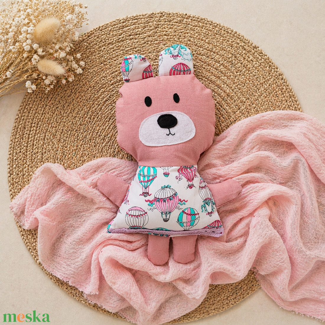Pink Mackó - Rózsaszín Textil Maci - puha játék állat - játékmackó  - játék & sport - plüssállat & játékfigura - maci - Meska.hu