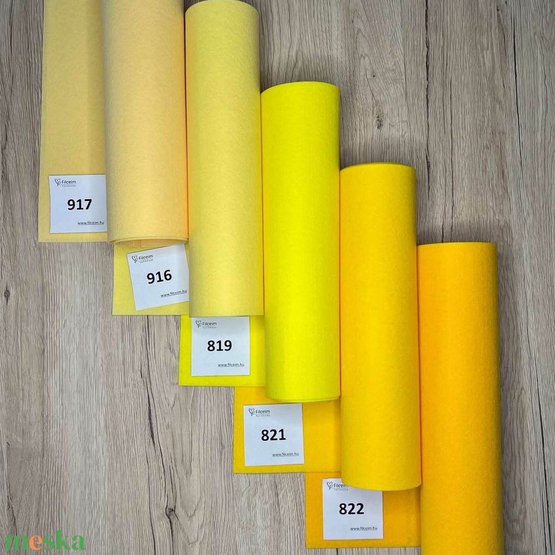 Koreai filc anyag -  sárga és árnyalatai - 30 x 20 cm filclapok, színenként megvásárolható, gyermekjátékok készítésére  - kellékek & szerszámok - méteráru - filc - Meska.hu