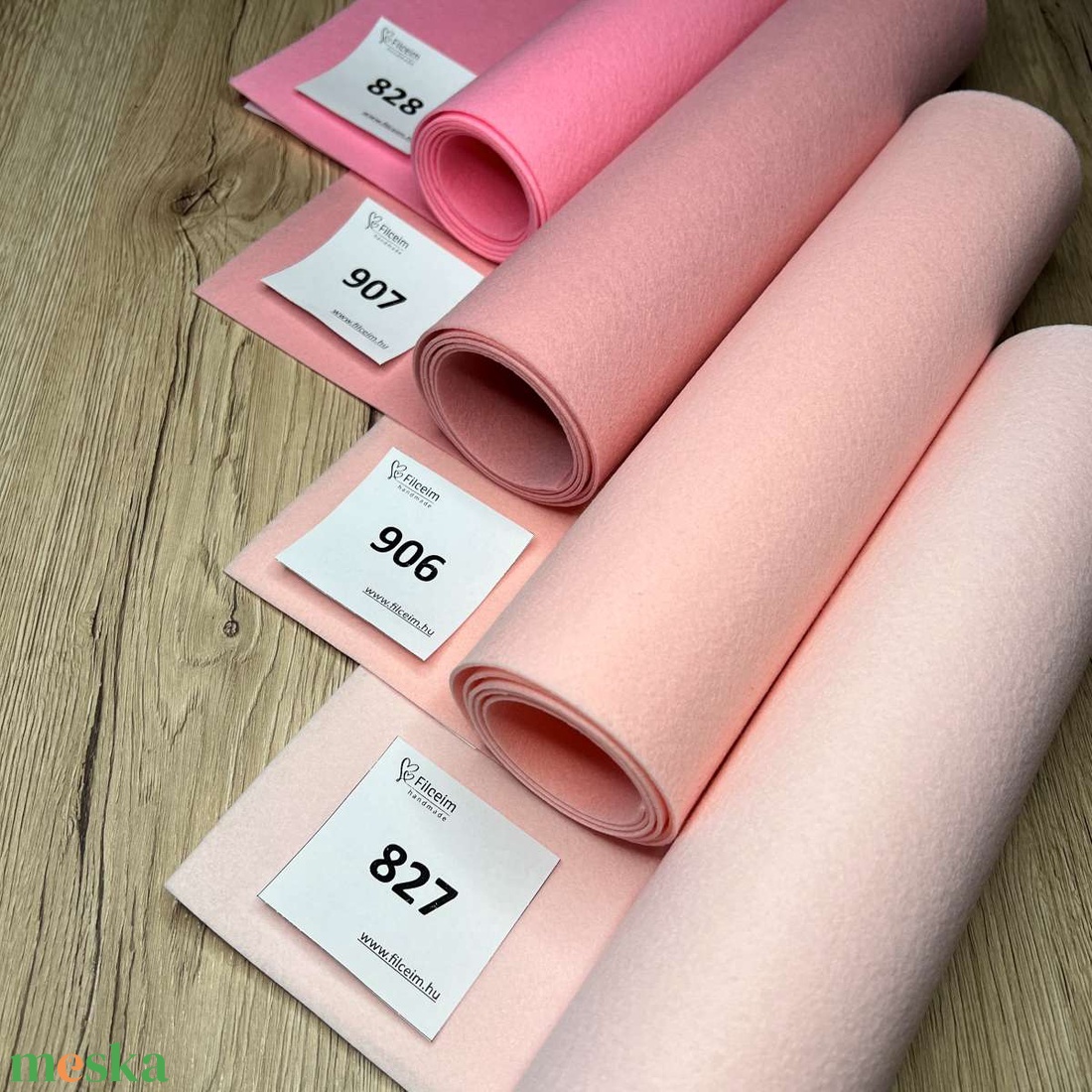 Koreai filc -  piros-rózsaszín és árnyalatai - 30 x 20 cm filclapok, ellenőrzött minőségű filc anyag kézműveskedéshez - kellékek & szerszámok - méteráru - filc - Meska.hu