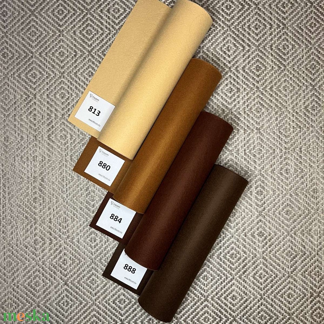 Koreai filc -  zöld és barna és árnyalatai - 30 x 20 cm filclapok,  ellenőrzött minőségű, bevizsgált, nem bolyhosodik - kellékek & szerszámok - méteráru - filc - Meska.hu