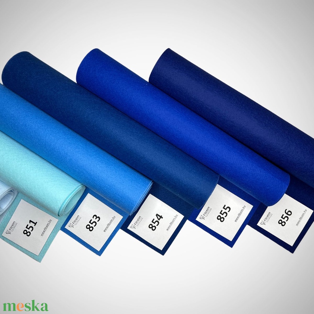 Koreai filc -  kék és lila és árnyalatai - 30 x 20 cm filclapok, a filc anyag csendeskönyvek készítésére ajánlott - kellékek & szerszámok - méteráru - filc - Meska.hu