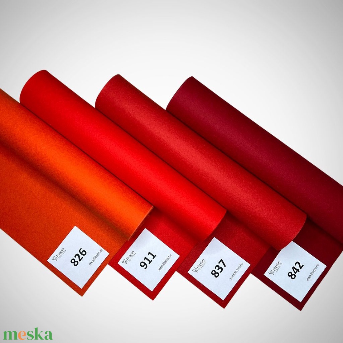 Koreai filc -  piros-rózsaszín és árnyalatai - 30 x 20 cm filclapok, ellenőrzött minőségű filc anyag kézműveskedéshez - kellékek & szerszámok - méteráru - filc - Meska.hu