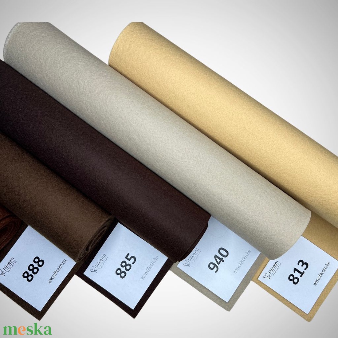 Koreai filc -  barna és árnyalatai - 30 x 20 cm filclapok, a filc anyag csendeskönyvek készítésére ajánlott - kellékek & szerszámok - méteráru - filc - Meska.hu