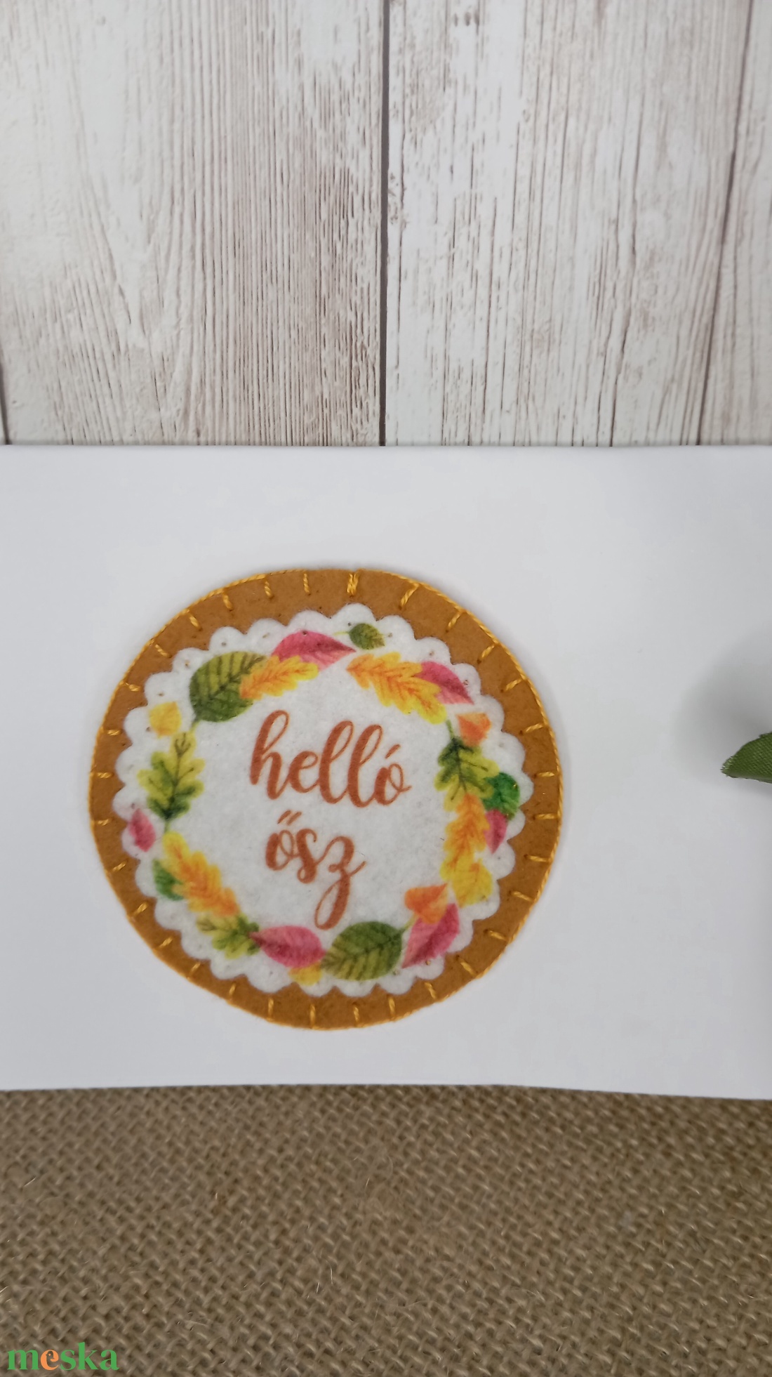 Őszi hangulatú hűtőmágnes-Hello ősz - otthon & életmód - konyhafelszerelés, tálalás - konyhai dekoráció - hűtőmágnes - Meska.hu
