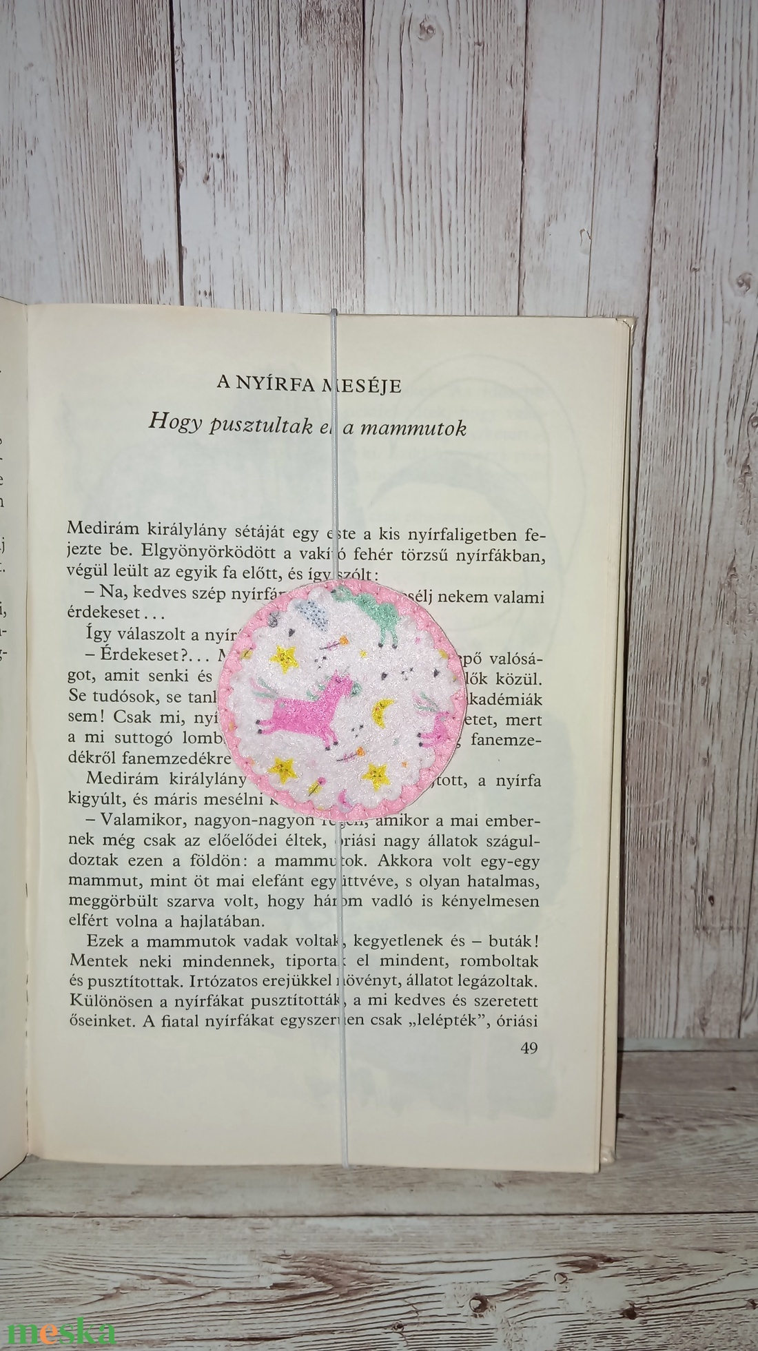 Unikornisos filc könyvjelző - könyv & zene - könyvjelző - Meska.hu