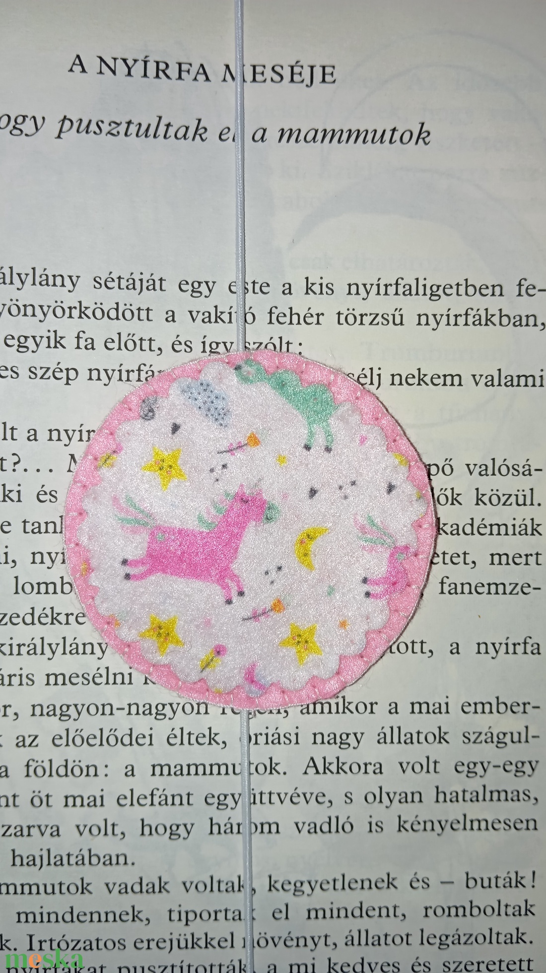 Unikornisos filc könyvjelző - könyv & zene - könyvjelző - Meska.hu