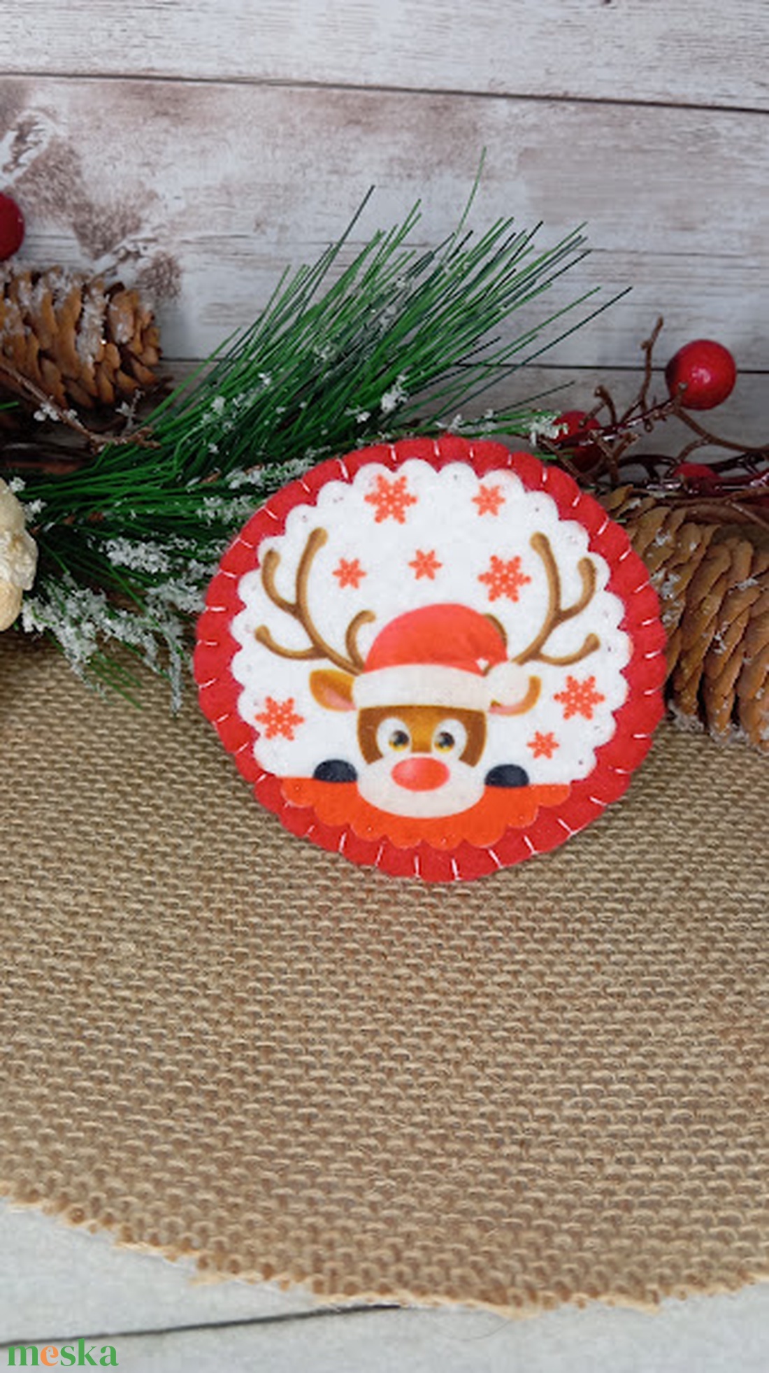 Rudolf szarvas-hűtőmágnes - karácsony - mikulás - mikulás ajándékok - Meska.hu