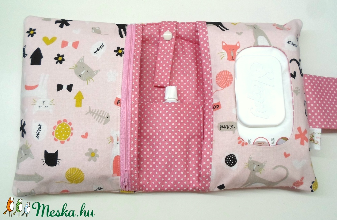 Cicás névreszóló pelenkarendező, pelenkatartó, pelenkázó táska -  - Meska.hu