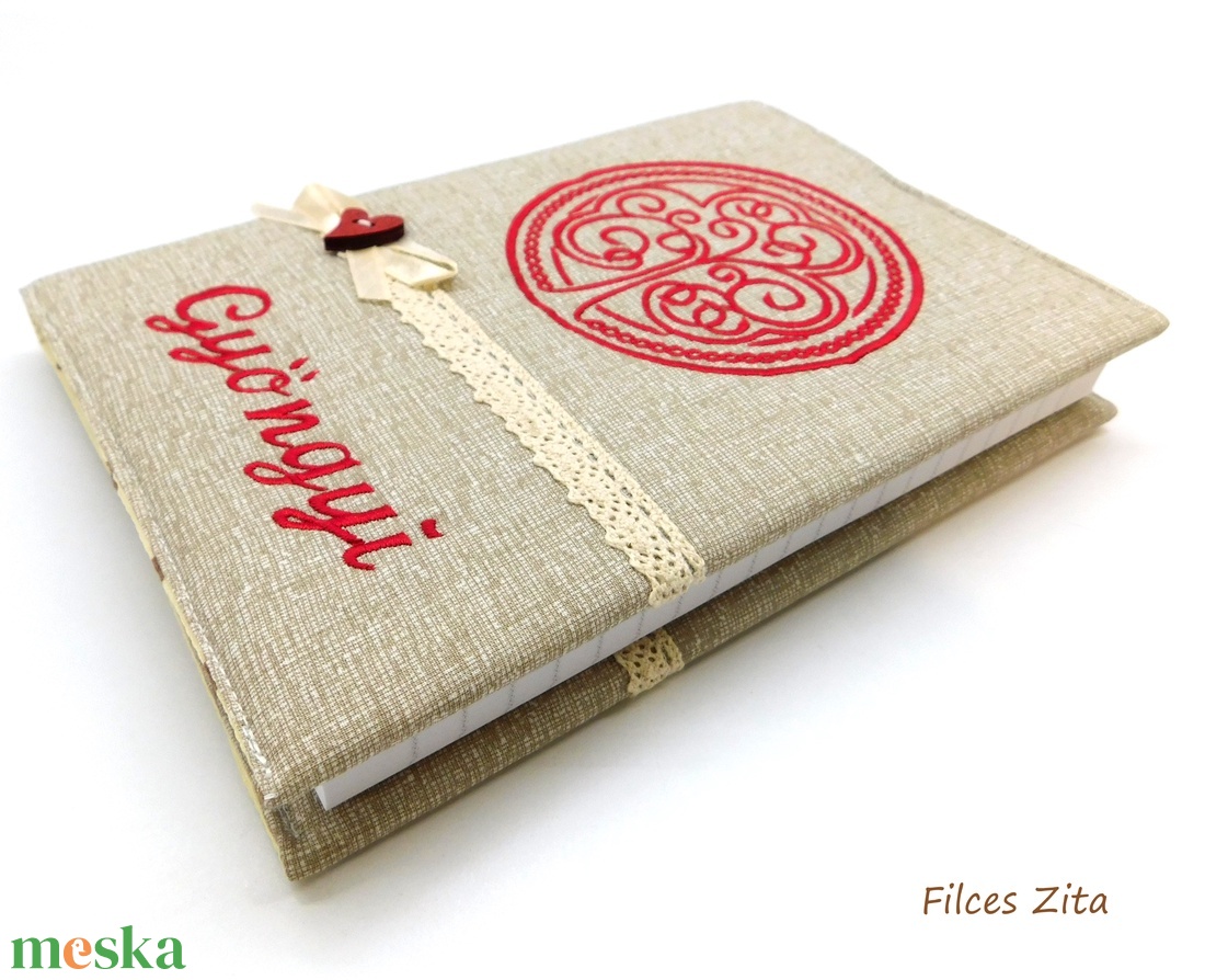 Életfa - névre szóló hímzett textil napló - otthon & életmód - papír, írószer - jegyzetfüzet & napló - Meska.hu Életfa - névre szóló hímzett textil napló - otthon & életmód - papír, írószer - jegyzetfüzet & napló - Meska.hu