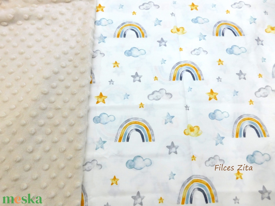 Babatakaró szett  - szivárvány  - otthon & életmód - babaszoba, gyerekszoba - babatakaró, gyerek pléd - Meska.hu