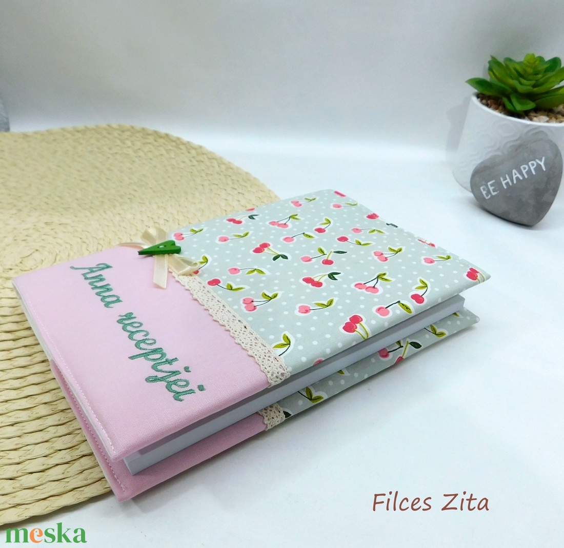 Cseresznyés receptes füzet - textil receptes könyv - otthon & életmód - papír, írószer - jegyzetfüzet & napló - Meska.hu Cseresznyés receptes füzet - textil receptes könyv - otthon & életmód - papír, írószer - jegyzetfüzet & napló - Meska.hu