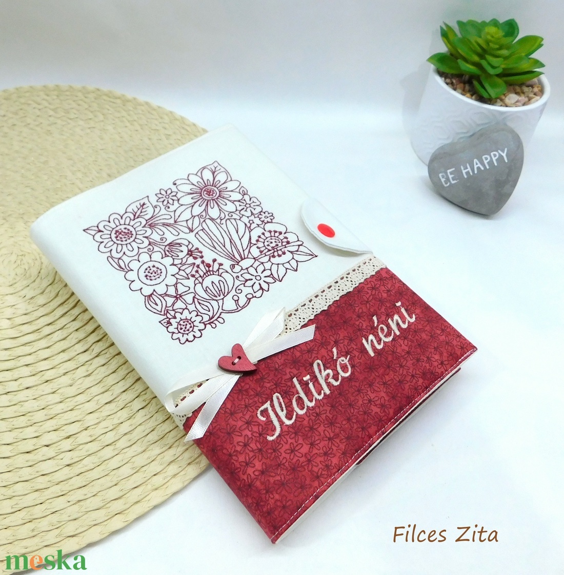 Virágos hímzett textil napló - otthon & életmód - papír, írószer - jegyzetfüzet & napló - Meska.hu Virágos hímzett textil napló - otthon & életmód - papír, írószer - jegyzetfüzet & napló - Meska.hu