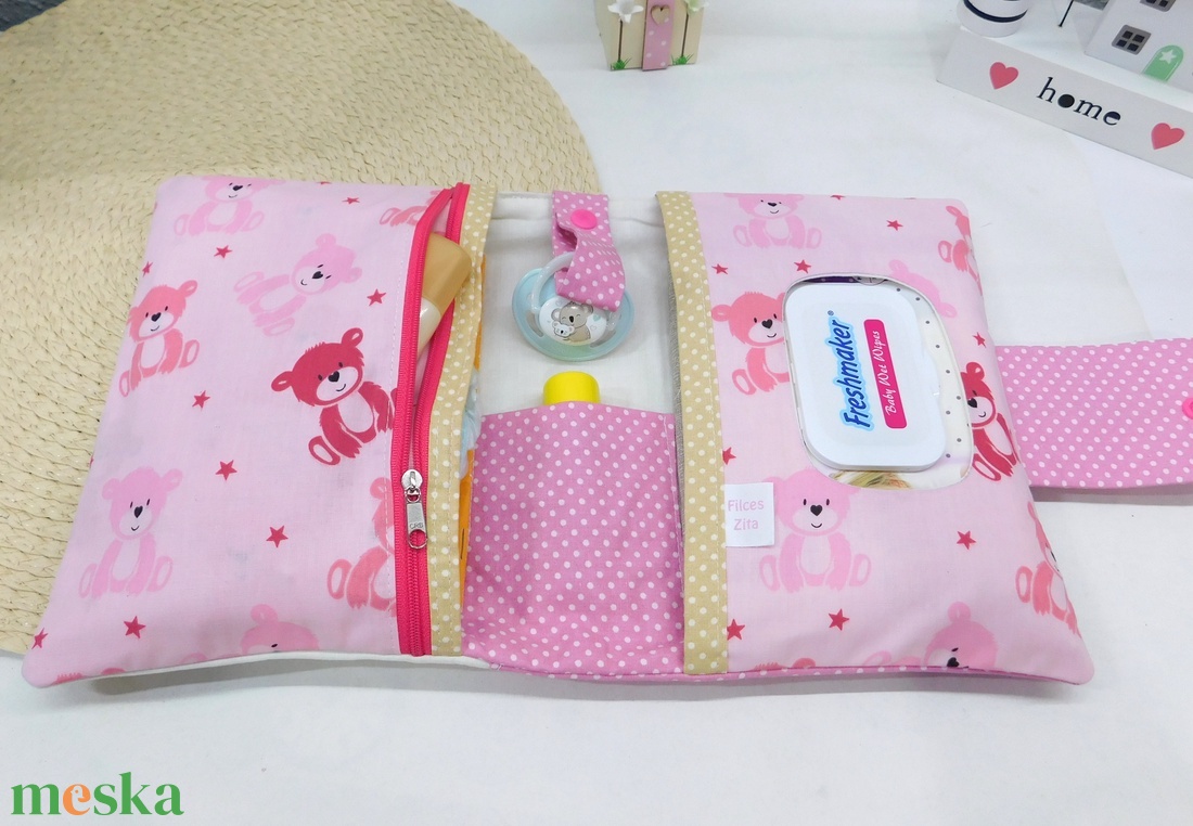 Hímzett macis pelenkarendező - macis pelenkatáska - táska & tok - pelenkatáska - pelenkatartó tok - Meska.hu