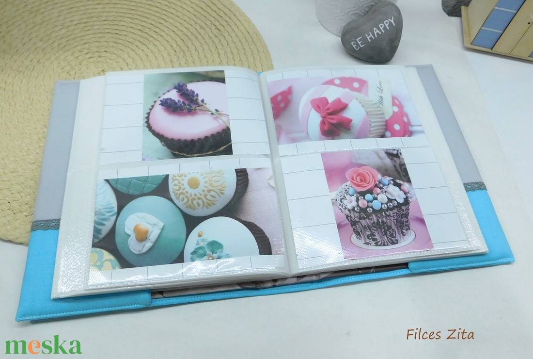 Rókás hímzett baba fotóalbum névvel - egyedi fényképalbum névhímzéssel - album rókával - otthon & életmód - papír, írószer - album & fotóalbum - Meska.hu