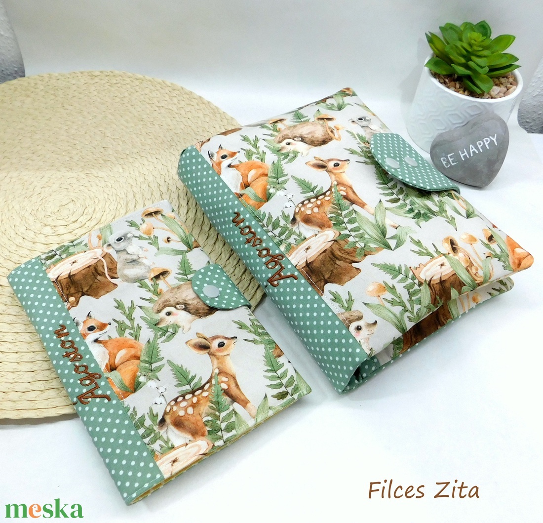 Erdei állatos pelenkatáska -  pelenkatartó tok névhímzéssel - táska & tok - pelenkatáska - pelenkatartó tok - Meska.hu