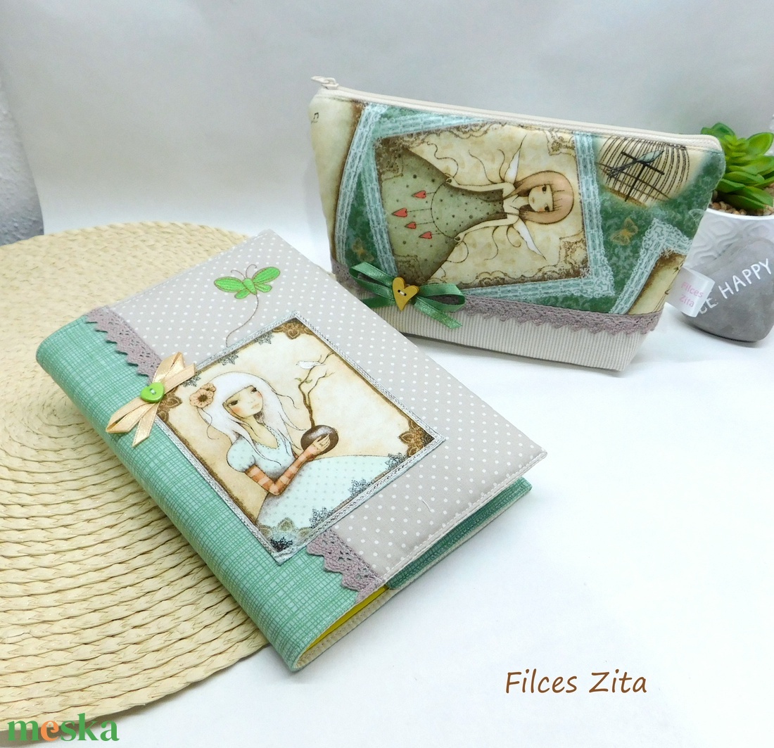 AKCIÓ Napló neszesszerrel  - otthon & életmód - papír, írószer - jegyzetfüzet & napló - Meska.hu