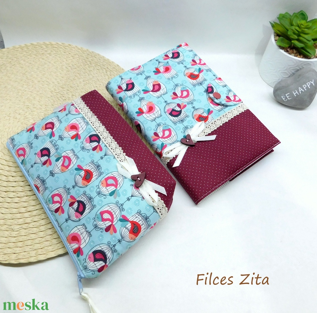 Madárkás napló és neszesszer - otthon & életmód - papír, írószer - jegyzetfüzet & napló - Meska.hu