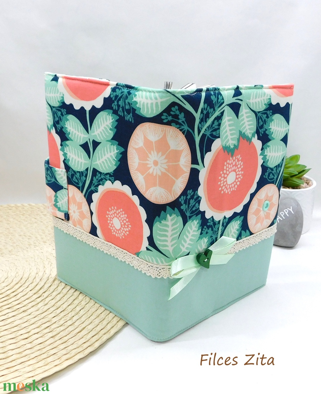 Virágos napló -KÉSZTERMÉK  - otthon & életmód - papír, írószer - jegyzetfüzet & napló - Meska.hu