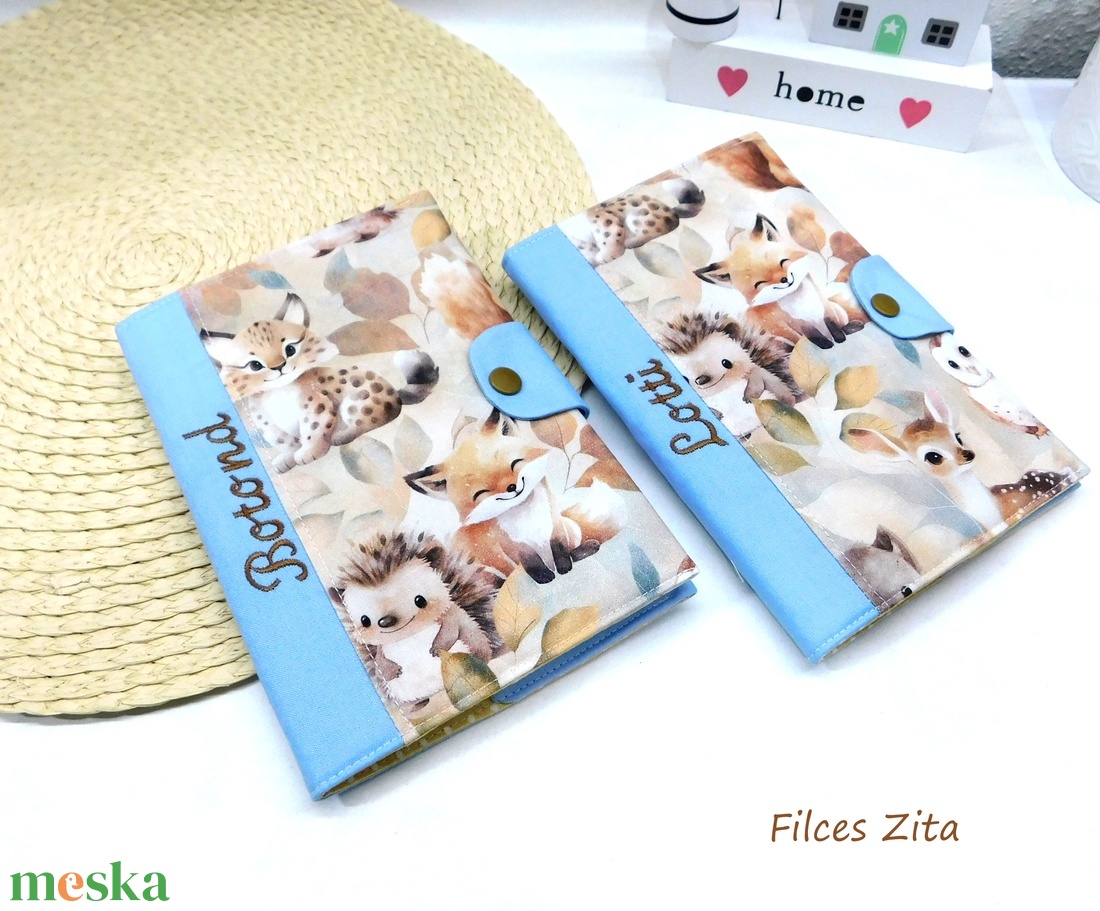 Erdei állatos egészségügyi kiskönyv borító névhímzéssel - otthon & életmód - papír, írószer - egészségügyi kiskönyv borító - Meska.hu