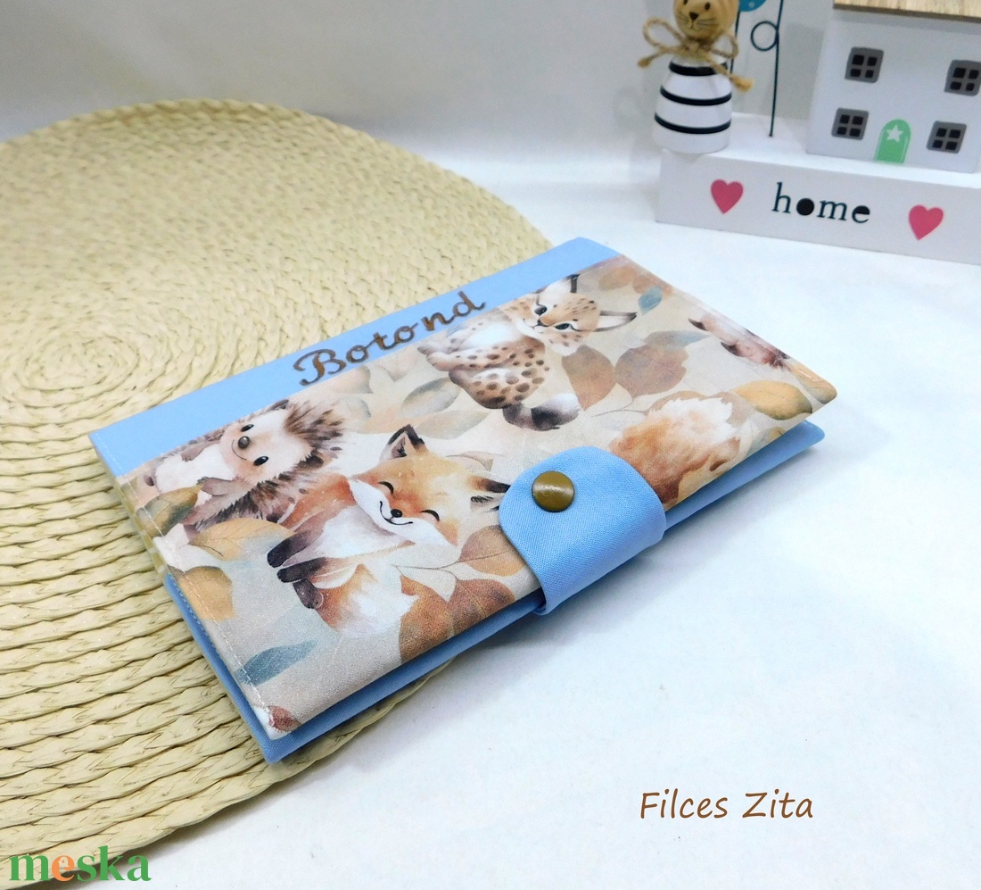 Erdei állatos egészségügyi kiskönyv borító névhímzéssel - otthon & életmód - papír, írószer - egészségügyi kiskönyv borító - Meska.hu