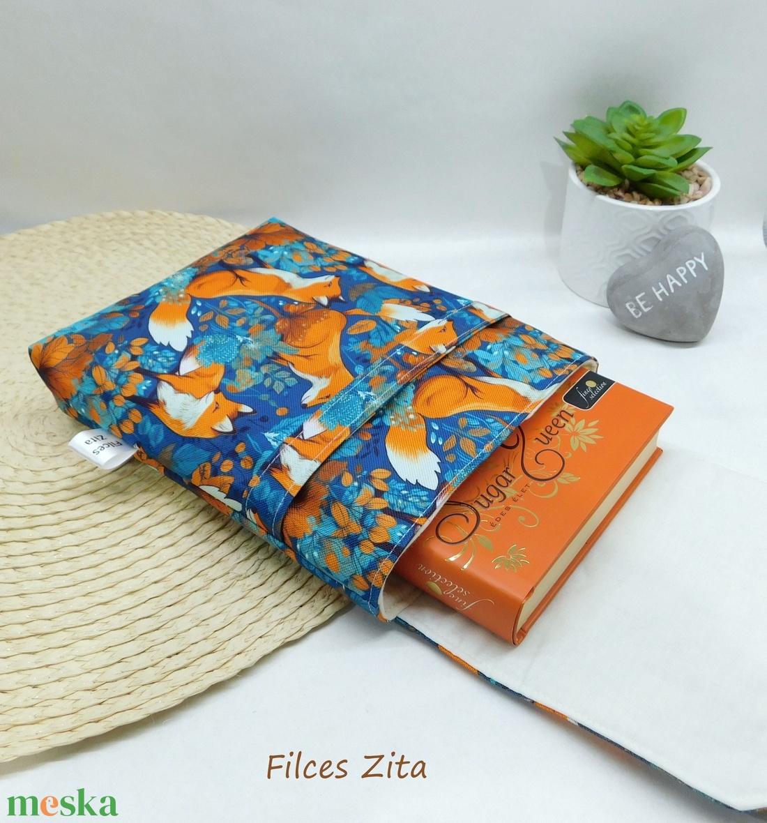 Rókás könyvtok, könyvkabát - könyv & zene - könyvtok - Meska.hu