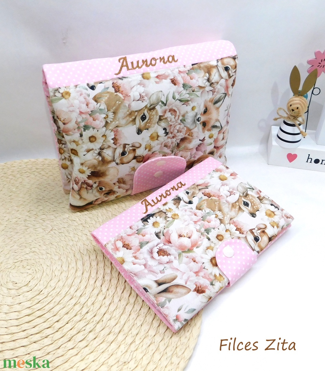 Erdei állatos  prémium babaköszöntő ajándékcsomag - baba - mama - babalátogató ajándékcsomag - Meska.hu