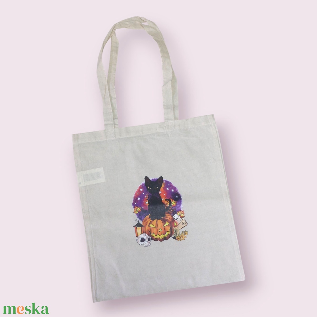 Vászontáska - koponyás cica - táska & tok - bevásárlás & shopper táska - shopper, textiltáska, szatyor - Meska.hu Vászontáska - koponyás cica - táska & tok - bevásárlás & shopper táska - shopper, textiltáska, szatyor - Meska.hu