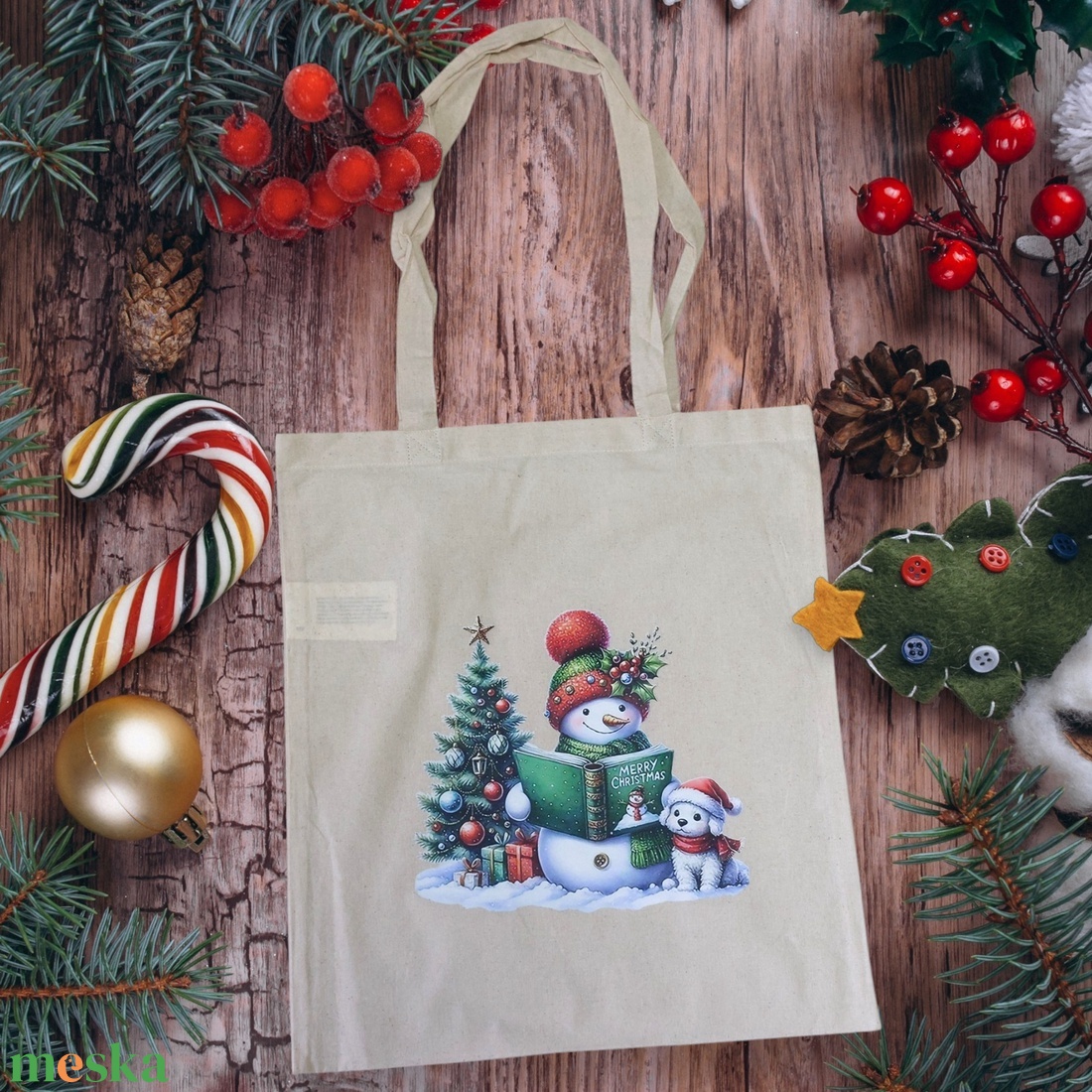 Vászontáska - hóember kutyussal - táska & tok - bevásárlás & shopper táska - shopper, textiltáska, szatyor - Meska.hu Vászontáska - hóember kutyussal - táska & tok - bevásárlás & shopper táska - shopper, textiltáska, szatyor - Meska.hu