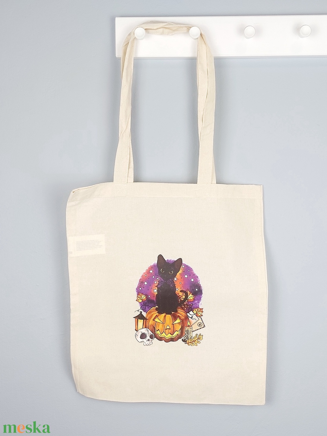 Vászontáska - koponyás cica - táska & tok - bevásárlás & shopper táska - shopper, textiltáska, szatyor - Meska.hu Vászontáska - koponyás cica - táska & tok - bevásárlás & shopper táska - shopper, textiltáska, szatyor - Meska.hu
