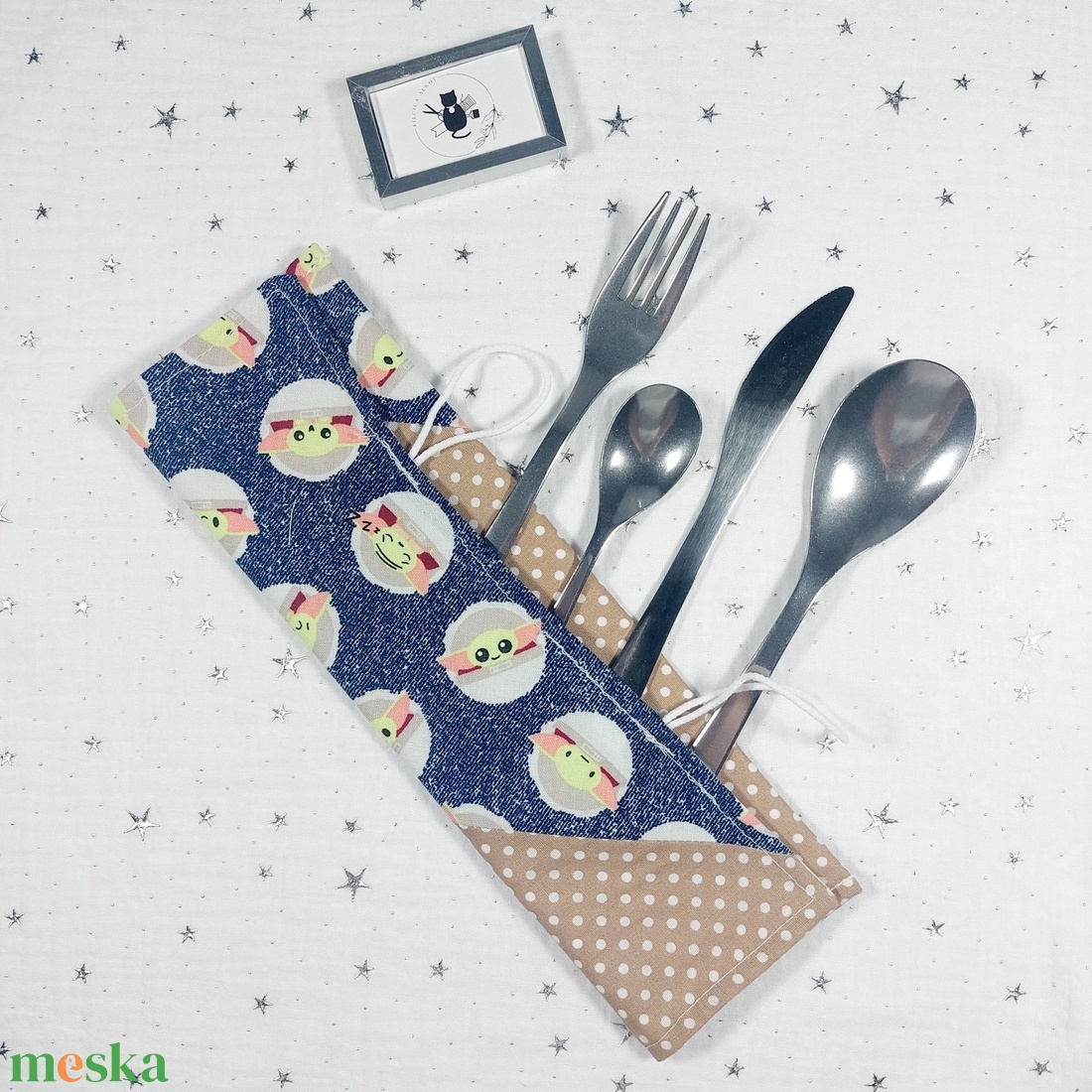 Evőeszköztartó  - Yoda - táska & tok - uzsonna- & ebéd tartó - evőeszköz tartó - Meska.hu