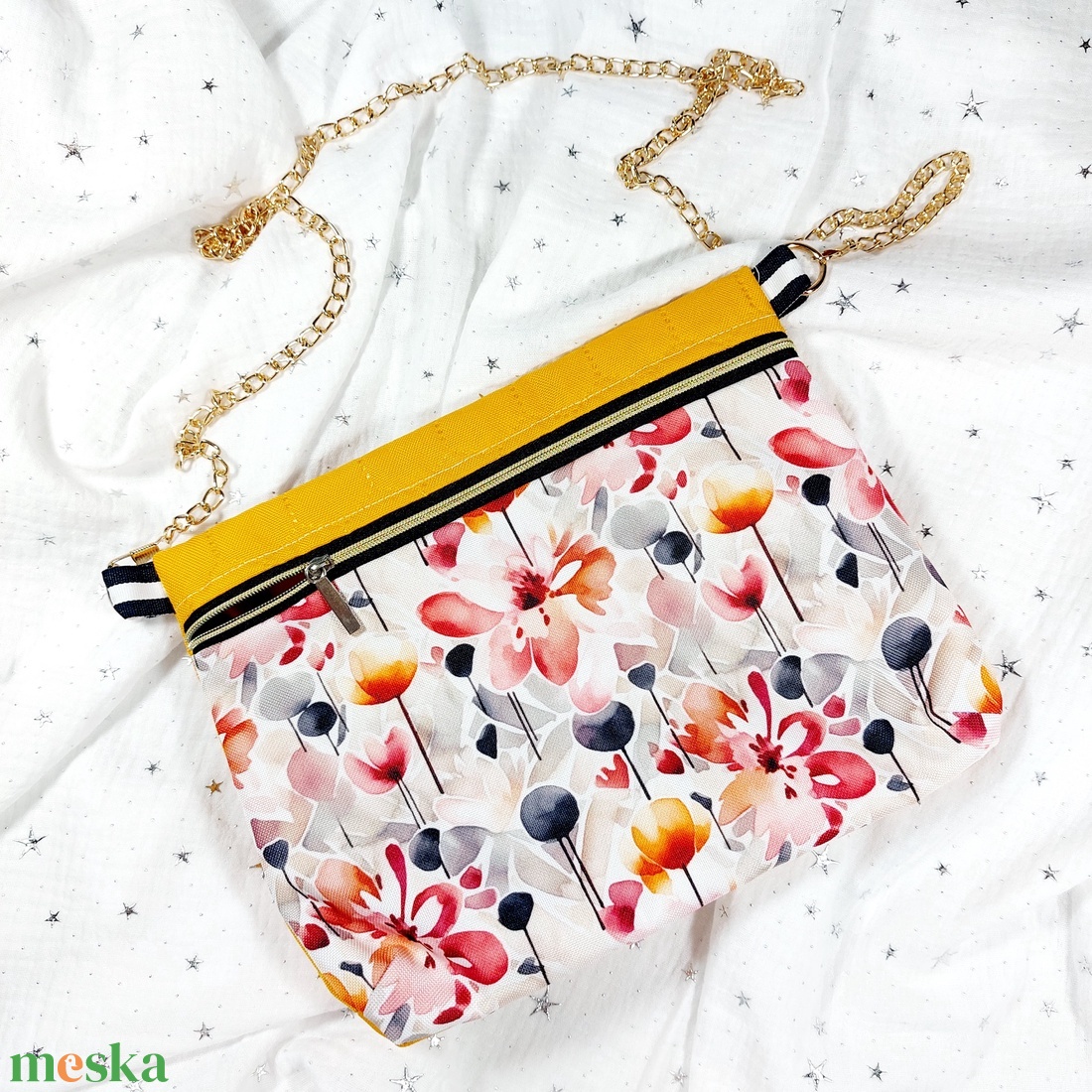 Válltáska - virág 5 - táska & tok - kézitáska & válltáska - válltáska - Meska.hu