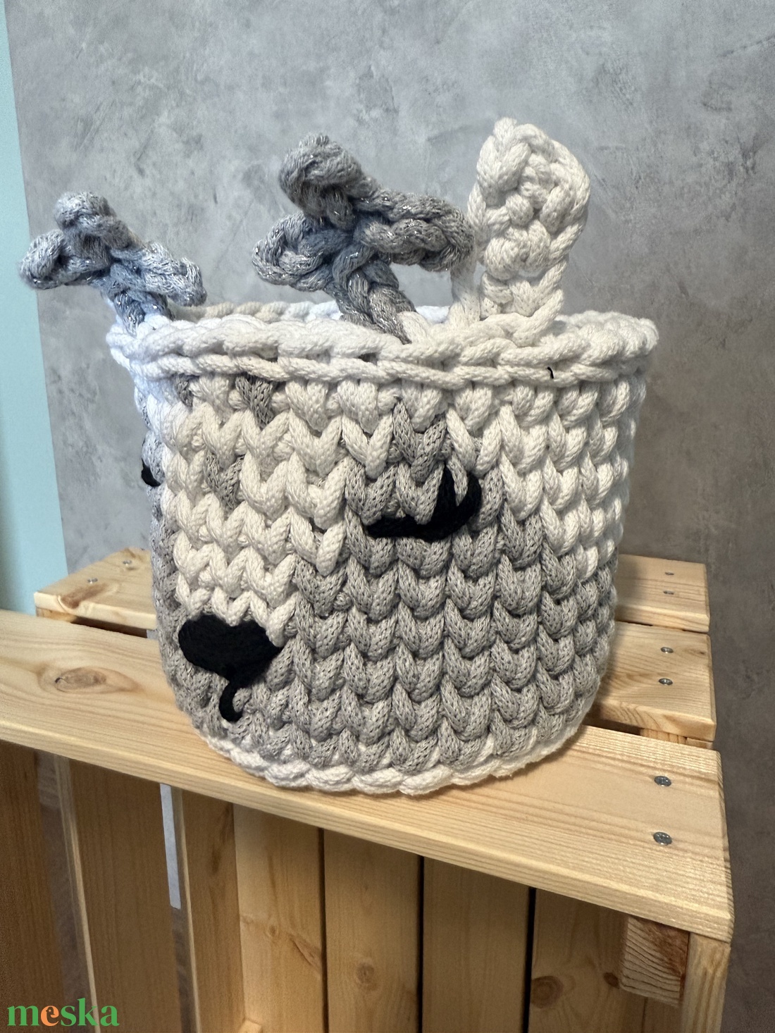 Horgolt őzike - baba - mama - babaszobabútor - játéktároló - Meska.hu