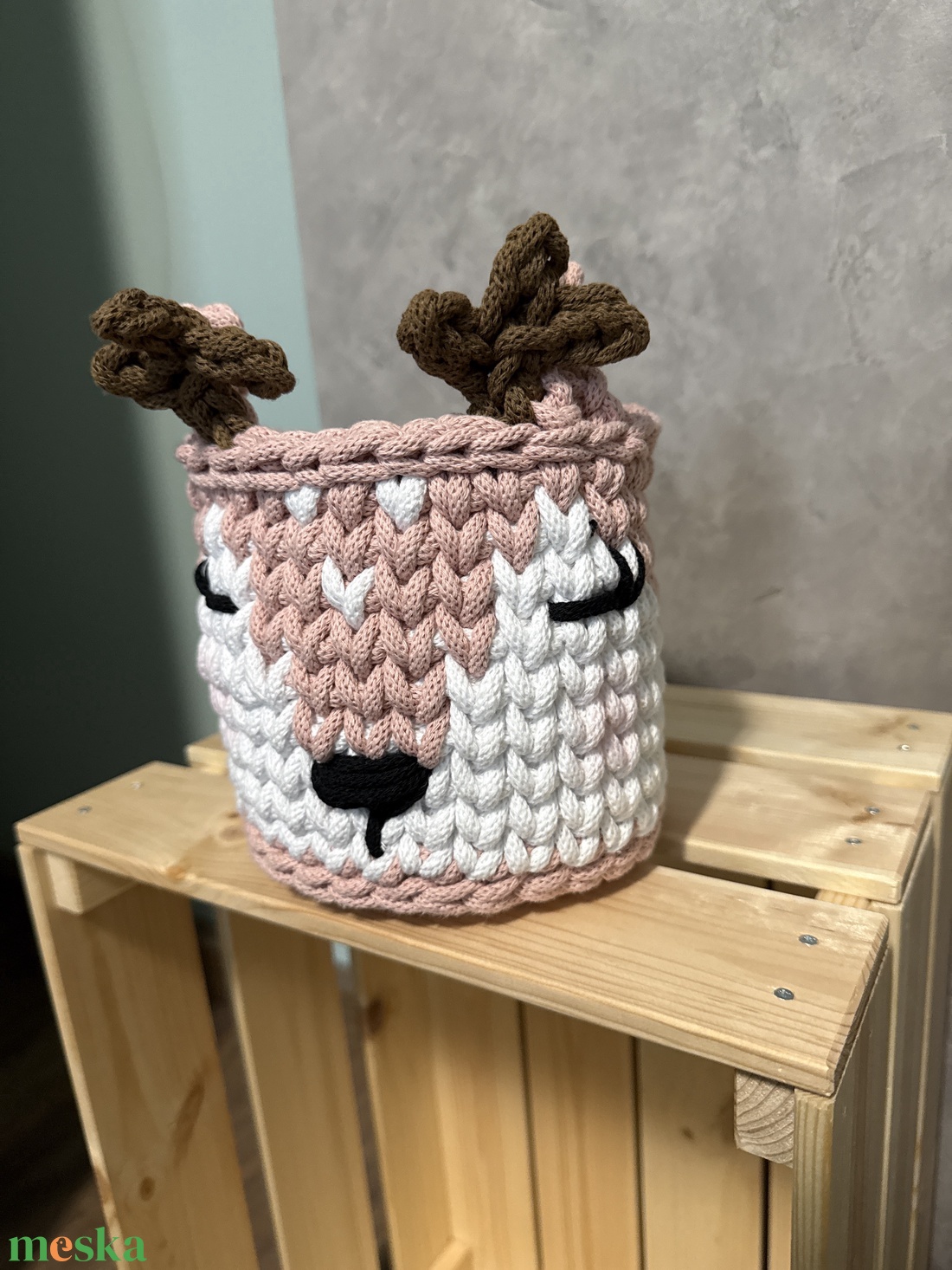 Horgolt őzike - baba - mama - babaszoba-dekoráció - babaszoba dekoráció - Meska.hu