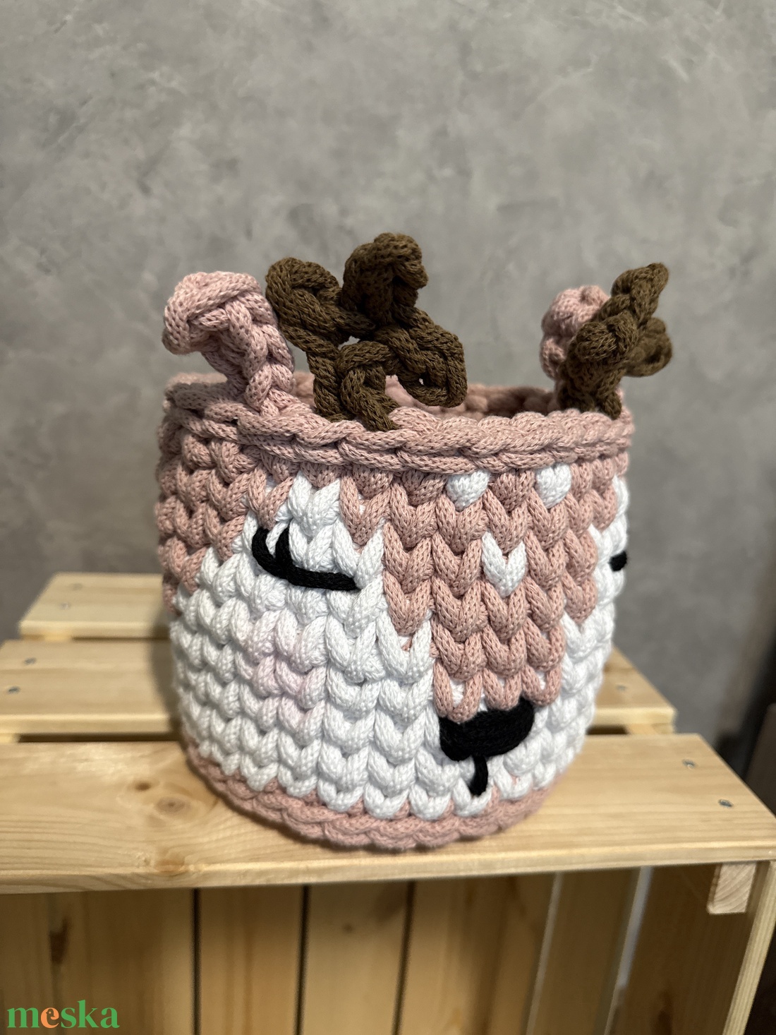 Horgolt őzike - baba - mama - babaszoba-dekoráció - babaszoba dekoráció - Meska.hu