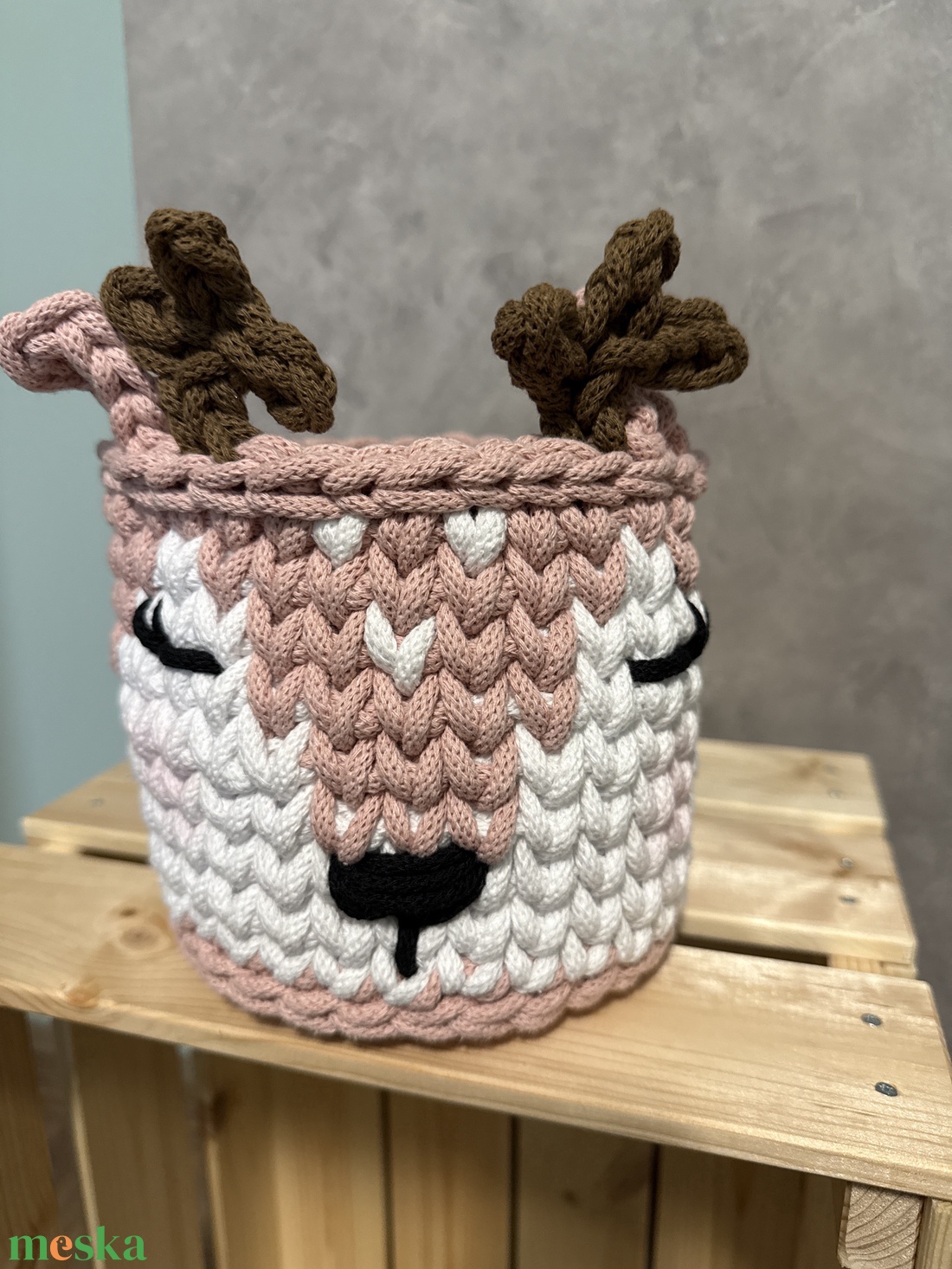 Horgolt őzike - baba - mama - babaszoba-dekoráció - babaszoba dekoráció - Meska.hu