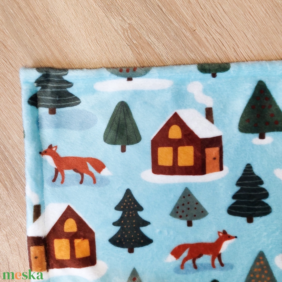 Téli takaró - Fenyves és Rókák - otthon & életmód - babaszoba, gyerekszoba - babatakaró, gyerek pléd - Meska.hu