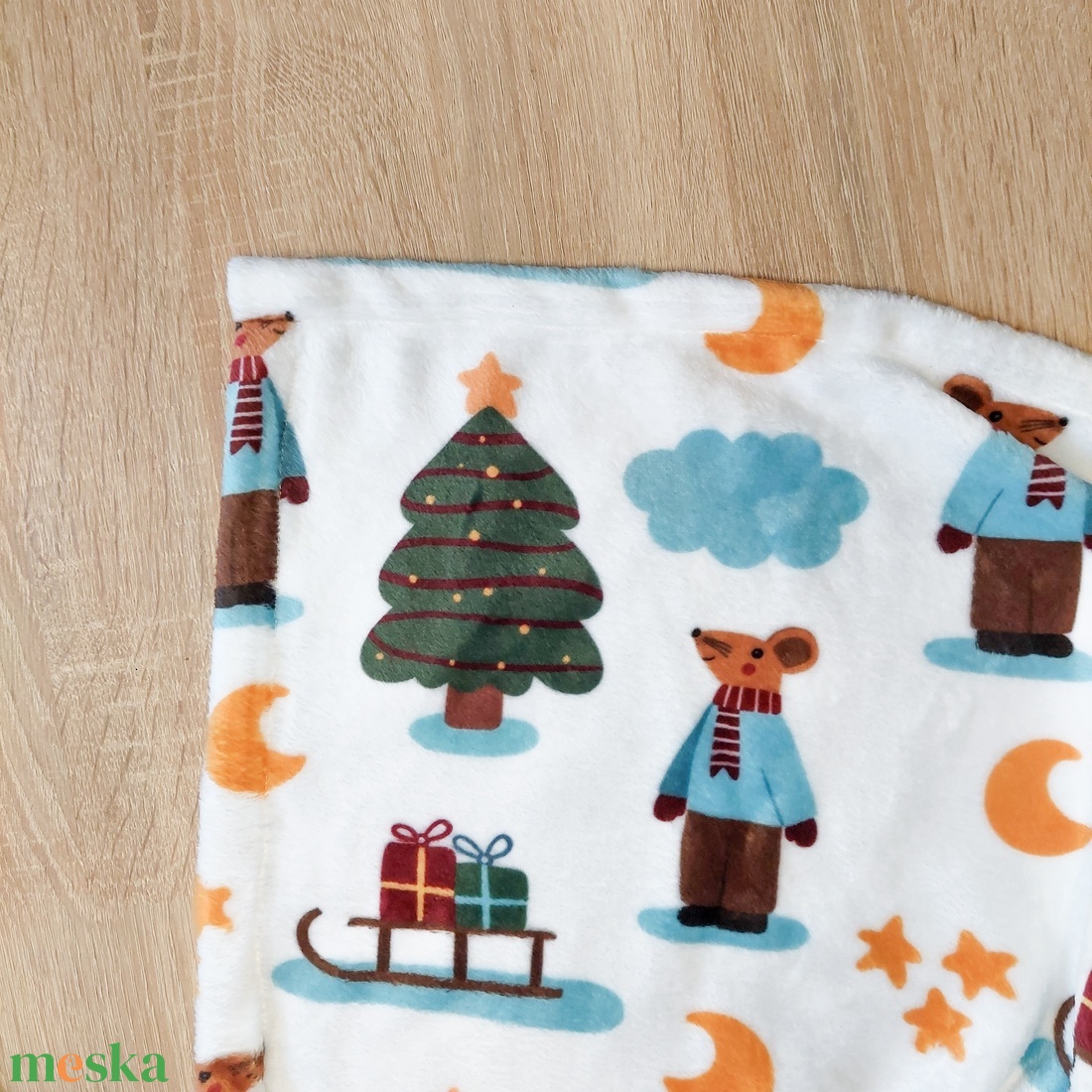 Téli takaró - Karácsonyi egér - otthon & életmód - babaszoba, gyerekszoba - babatakaró, gyerek pléd - Meska.hu