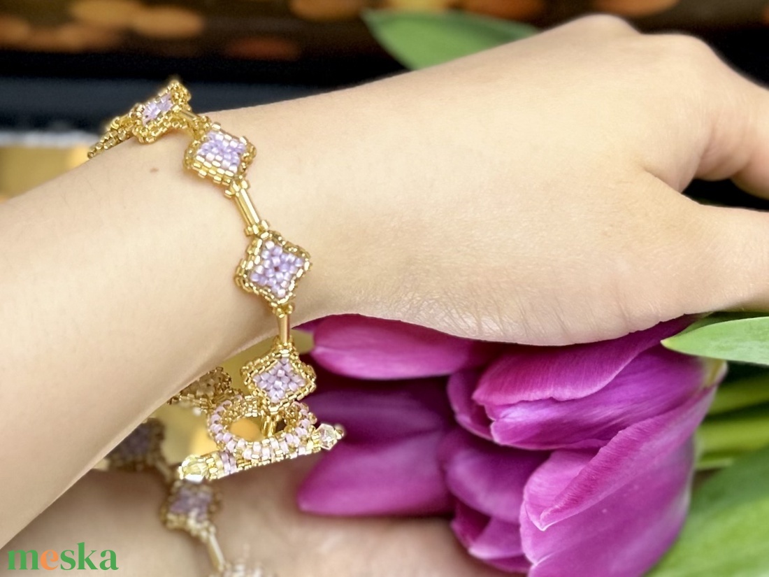 Fűzött gyöngy karkötő - ékszer - karkötő - gyöngyös karkötő - Meska.hu